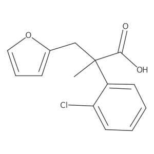 I+/--(2-Chlorophenyl)-I+/--methyl-2-furanpropanoic acid Structure