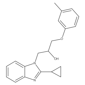 1H-Benzimidazole-1-ethanol, 2-cyclopropyl-alpha-[(3-methylphenoxy)methyl]-结构式