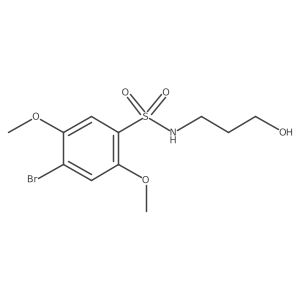 COc1cc(S(=O)(=O)NCCCO)c(OC)cc1Br结构式