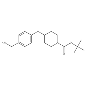 4-(4-Aminomethyl-benzyl)-piperidine-1-carboxylic acid tert-butyl ester Structure