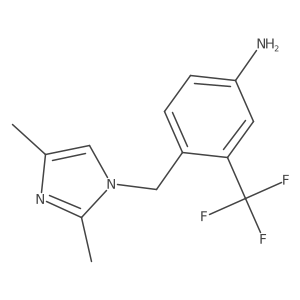 4-[(2,4-Dimethylimidazol-1-yl)methyl]-3-(trifluoromethyl)aniline结构式