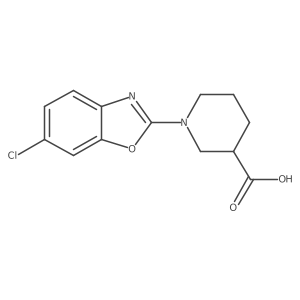1-(6-Chlorobenzo[d]oxazol-2-yl)piperidine-3-carboxylic acid Structure