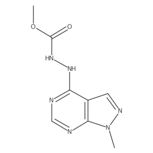 methyl 2-(1-methyl-1H-pyrazolo[3,4-d]pyrimidin-4-yl)hydrazinecarboxylate Structure