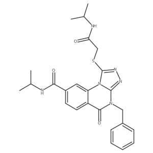 4-benzyl-N-isopropyl-1-((2-(isopropylamino)-2-oxoethyl)thio)-5-oxo-4,5-dihydro-[1,2,4]triazolo[4,3-a]quinazoline-8-carboxamide Structure