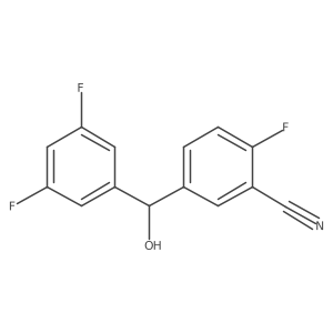 5-[(3,5-Difluoro-phenyl)-hydroxy-methyl]-2-fluoro-benzonitrile Structure