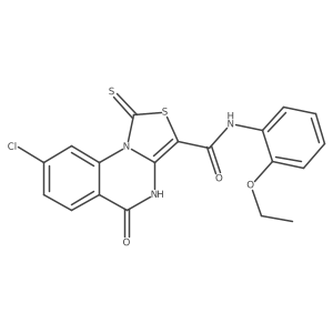 8-chloro-N-(2-ethoxyphenyl)-5-oxo-1-thioxo-4,5-dihydro-1H-thiazolo[3,4-a]quinazoline-3-carboxamide Structure