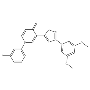 3-(3-(3,5-dimethoxyphenyl)-1,2,4-oxadiazol-5-yl)-1-(3-fluorophenyl)pyridazin-4(1H)-one结构式