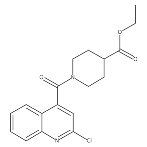 Ethyl 1-(2-chloroquinoline-4-carbonyl)piperidine-4-carboxylate结构式