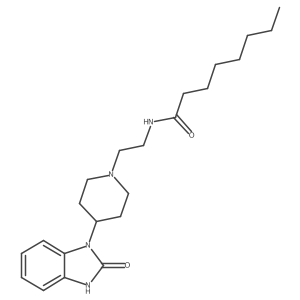 N-(2-(4-(2-Oxo-2,3-dihydro-1H-benzo[d]imidazol-1-yl)piperidin-1-yl)ethyl)octanamide Structure