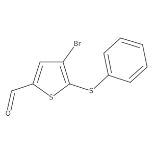 4-Bromo-5-(phenylthio)thiophene-2-carbaldehyde Structure