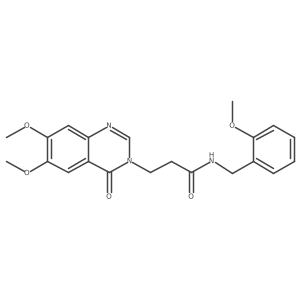 3-(6,7-dimethoxy-4-oxoquinazolin-3(4H)-yl)-N-(2-methoxybenzyl)propanamide结构式