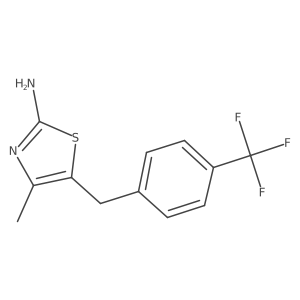 4-Methyl-5-(4-(trifluoromethyl)benzyl)thiazol-2-amine Structure