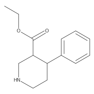 3-Piperidinecarboxylic acid, 4-phenyl-, ethyl ester, trans-结构式