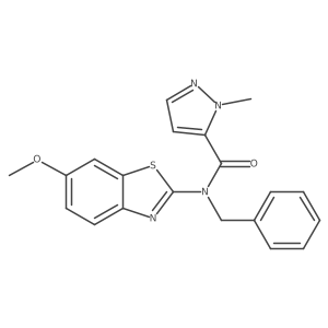N-benzyl-N-(6-methoxybenzo[d]thiazol-2-yl)-1-methyl-1H-pyrazole-5-carboxamide Structure