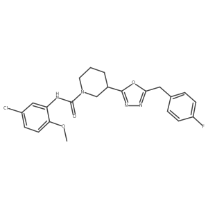 N-(5-chloro-2-methoxyphenyl)-3-(5-(4-fluorobenzyl)-1,3,4-oxadiazol-2-yl)piperidine-1-carboxamide Structure