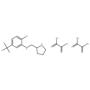 2-chloro-N-(2-pyrrolidinylmethyl)-5-(trifluoromethyl)aniline dioxalate结构式