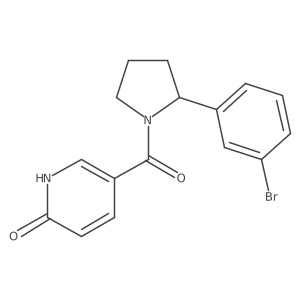 5-[[2-(3-Bromophenyl)-1-pyrrolidinyl]carbonyl]-2(1H)-pyridinone Structure