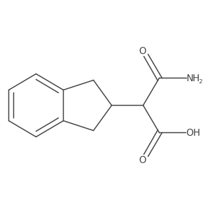 I+/--(Aminocarbonyl)-2,3-dihydro-1H-indene-2-acetic acid Structure