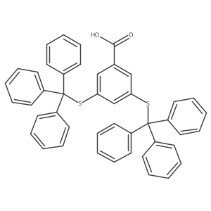 3,5-Bis(tritylthio)benzoic acid结构式