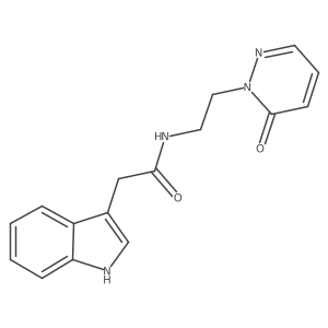 2-(1H-indol-3-yl)-N-(2-(6-oxopyridazin-1(6H)-yl)ethyl)acetamide结构式