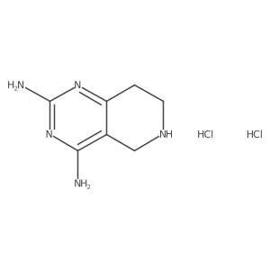 5H,6H,7H,8H-pyrido[4,3-d]pyrimidine-2,4-diamine dihydrochloride结构式