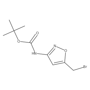 tert-butyl N-[5-(bromomethyl)-1,2-oxazol-3-yl]carbamate Structure