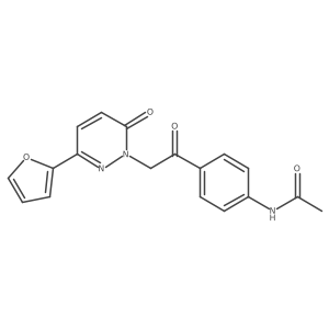 N-(4-{[3-(furan-2-yl)-6-oxopyridazin-1(6H)-yl]acetyl}phenyl)acetamide结构式