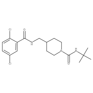 N-(tert-butyl)-4-((2,5-dichlorobenzamido)methyl)piperidine-1-carboxamide Structure