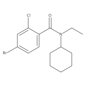 4-bromo-2-chloro-N-cyclohexyl-N-ethylbenzamide Structure