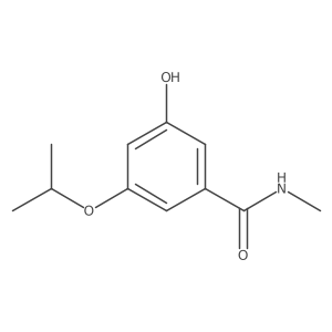 3-Hydroxy-5-isopropoxy-N-methylbenzamide结构式