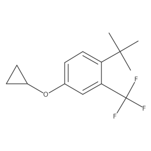 1-Tert-butyl-4-cyclopropoxy-2-(trifluoromethyl)benzene结构式