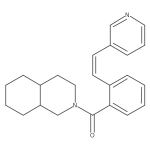 ((4aR,8aS)-Octahydroisoquinolin-2(1H)-yl)(2-((E)-2-(pyridin-3-yl)vinyl)phenyl)methanone Structure