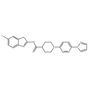 1-(6-(1H-pyrazol-1-yl)pyridazin-3-yl)-N-(6-chlorobenzo[d]thiazol-2-yl)piperidine-4-carboxamide Structure