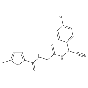 N-[(4-chlorophenyl)(cyano)methyl]-2-[(5-methylthiophen-2-yl)formamido]acetamide结构式