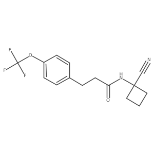 N-(1-cyanocyclobutyl)-3-[4-(trifluoromethoxy)phenyl]propanamide结构式