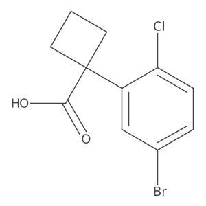 1-(5-Bromo-2-chlorophenyl)cyclobutane-1-carboxylic acid结构式