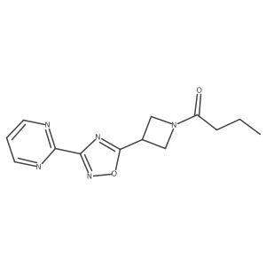 1-{3-[3-(Pyrimidin-2-yl)-1,2,4-oxadiazol-5-yl]azetidin-1-yl}butan-1-one结构式