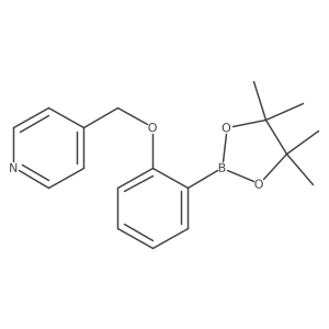 2-[2-((4-Pyridyl)methoxy)phenyl]-4,4,5,5-tetramethyl-1,3,2-dioxaborolane结构式