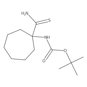 tert-butyl N-(1-carbamothioylcycloheptyl)carbamate Structure