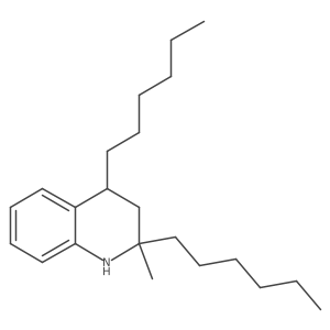 2,4-Dihexyl-1,2,3,4-tetrahydro-2-methylquinoline结构式