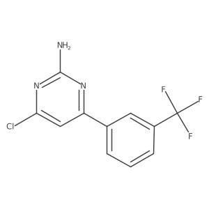 4-Chloro-6-(3-(trifluoromethyl)phenyl)pyrimidin-2-amine结构式