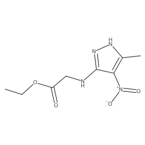 ethyl 2-[(3-methyl-4-nitro-1H-pyrazol-5-yl)amino]acetate结构式