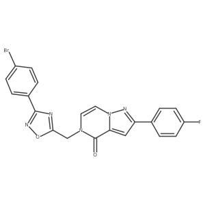 5-{[3-(4-bromophenyl)-1,2,4-oxadiazol-5-yl]methyl}-2-(4-fluorophenyl)pyrazolo[1,5-a]pyrazin-4(5H)-one Structure