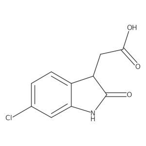 2-(6-Chloro-2-oxo-1,3-dihydroindol-3-yl)acetic acid结构式