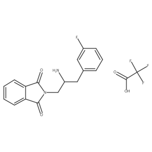 2-[(S)-2-amino-3-(3-fluoro-phenyl)-propyl]isoindole-1,3-dione trifluoroacetic acid salt Structure