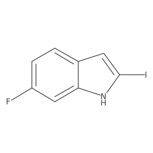 6-Fluoro-2-iodo-1H-indole结构式