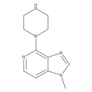 1-Methyl-4-piperazin-1-ylimidazo[4,5-c]pyridine结构式