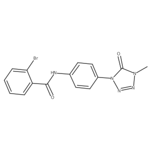 2-bromo-N-(4-(4-methyl-5-oxo-4,5-dihydro-1H-tetrazol-1-yl)phenyl)benzamide Structure