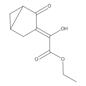 Ethyl 2-hydroxy-2-((1S,5S)-2-oxobicyclo[3.1.0]hexan-3-ylidene)acetate结构式
