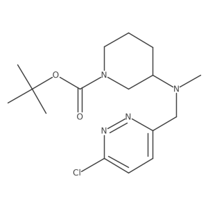 tert-Butyl 3-(((6-chloropyridazin-3-yl)methyl)(methyl)amino)piperidine-1-carboxylate结构式